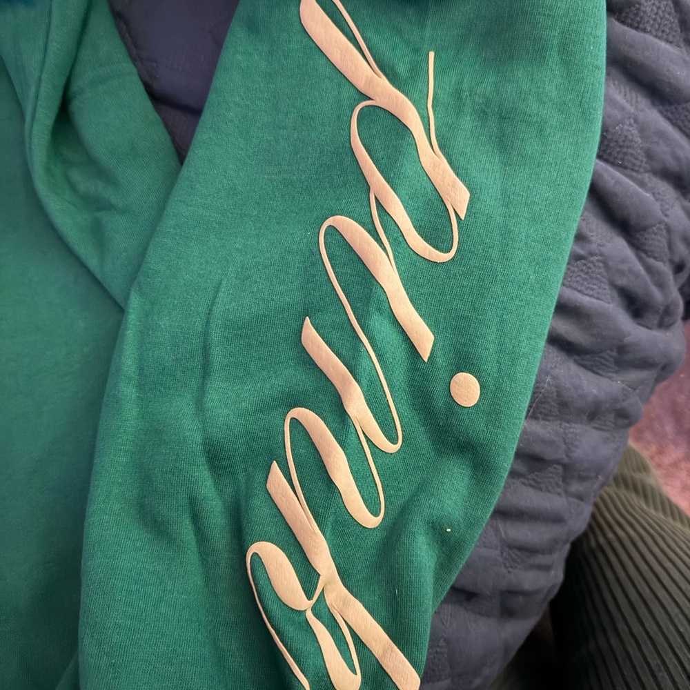 Victoria Secret PINK Green Script Logo Sweatpants
